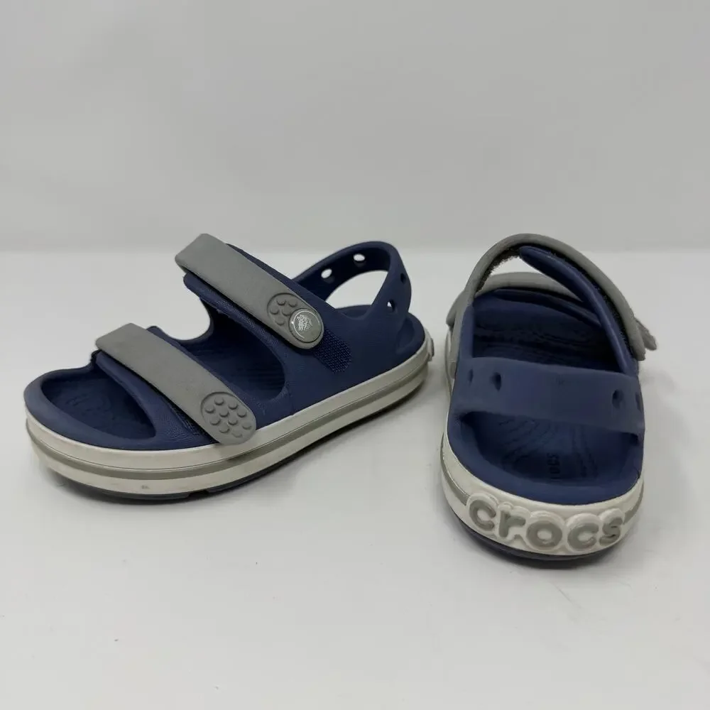 Crocs Navy & Gray Sandals C7 Kids
